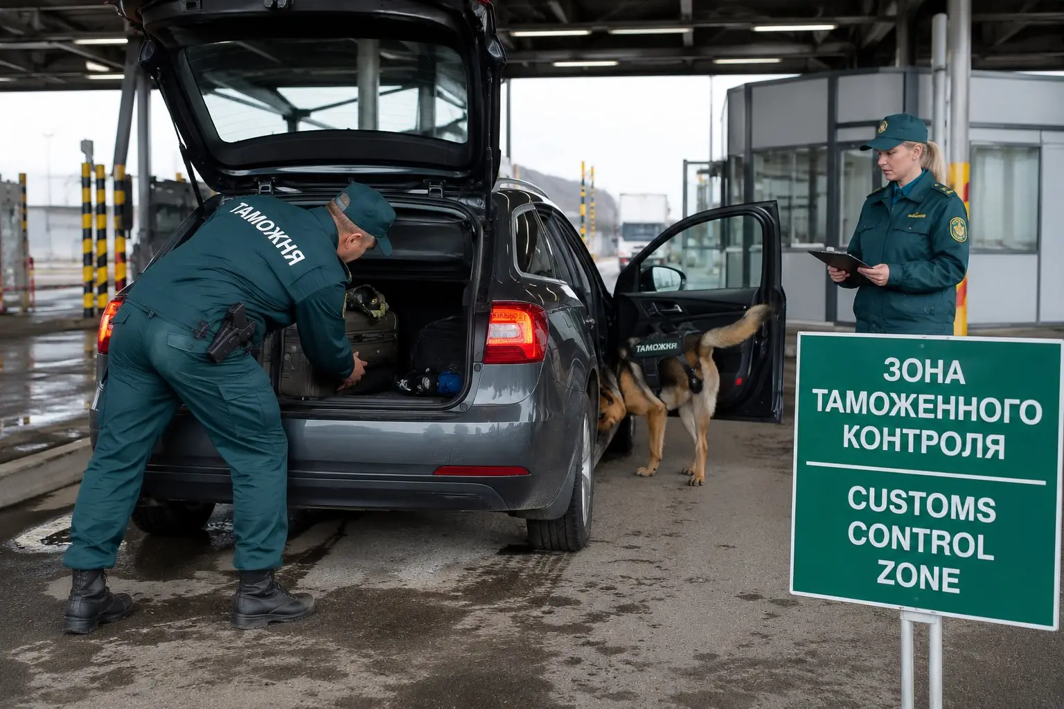 таможенный досмотр автомобиля