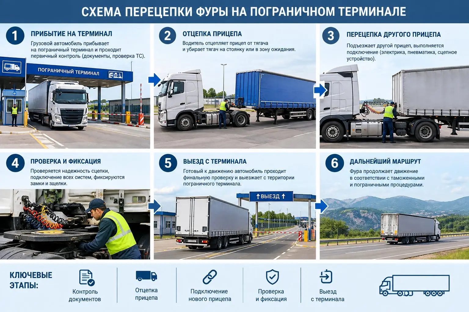 схема перецепки фуры на пограничном терминале
